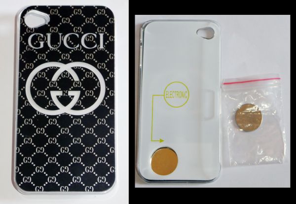 CAPA IPHONE GUCCI LED - COR: PRETO COM BRANCO