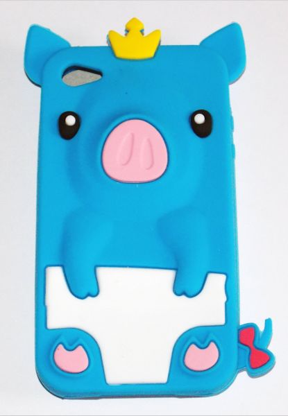 CAPINHA IPHONE PORQUINHO - COR: AZUL